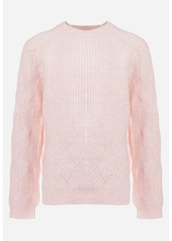Różowy Sweter z Miękkiej Dzianiny Paumu ze sklepu Born2be Odzież w kategorii Swetry dziewczęce - zdjęcie 161766877