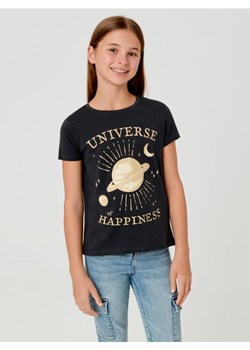 Sinsay - Koszulka z nadrukiem - czarny ze sklepu Sinsay w kategorii Bluzki dziewczęce - zdjęcie 161810146