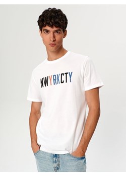 Sinsay - Koszulka z nadrukiem - biały ze sklepu Sinsay w kategorii T-shirty męskie - zdjęcie 161823286