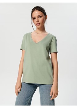 Sinsay - Koszulka bawełniana - zielony ze sklepu Sinsay w kategorii Bluzki damskie - zdjęcie 161823308
