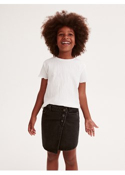 Reserved - Jeansowa spódnica z zakładką - czarny ze sklepu Reserved w kategorii Spódnice dziewczęce - zdjęcie 161825189