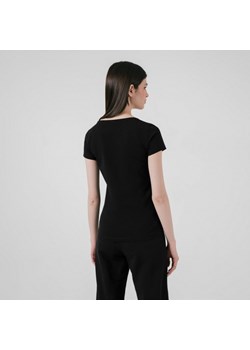 Damski t-shirt basic 4F NOSD4-TSD300 - czarny ze sklepu Sportstylestory.com w kategorii Bluzki damskie - zdjęcie 161828015