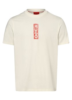 HUGO T-shirt męski Mężczyźni Bawełna écru nadruk ze sklepu vangraaf w kategorii T-shirty męskie - zdjęcie 161838387