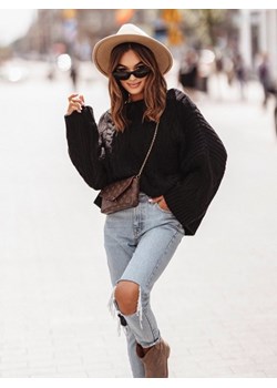 Sweter Laval Czarny ze sklepu Lisa Mayo w kategorii Swetry damskie - zdjęcie 161840687