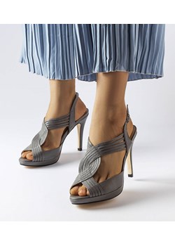 Szare sandały na szpilce Tougas ze sklepu gemre w kategorii Sandały damskie - zdjęcie 161844286