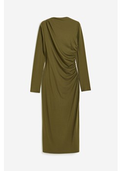 H & M - Drapowana sukienka dżersejowa - Zielony ze sklepu H&M w kategorii Sukienki - zdjęcie 161845877