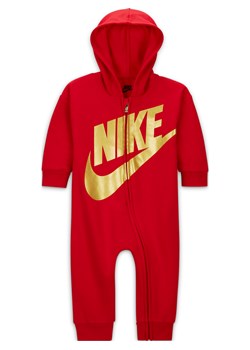Pajacyk z zamkiem na całej długości dla niemowląt (9–12 M) Nike - Czerwony ze sklepu Nike poland w kategorii Pajacyki - zdjęcie 161849438
