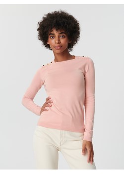 Sinsay - Sweter z ozdobnymi guzikami - różowy ze sklepu Sinsay w kategorii Swetry damskie - zdjęcie 161853035