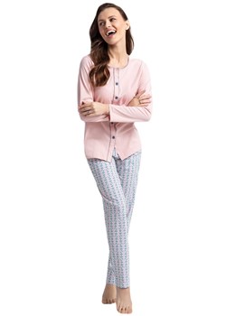 Luna bawełniana piżama damska różowa w geometryczny wzór 599, Kolor różowy-wzór, Rozmiar L, Luna ze sklepu Intymna w kategorii Piżamy damskie - zdjęcie 161858327