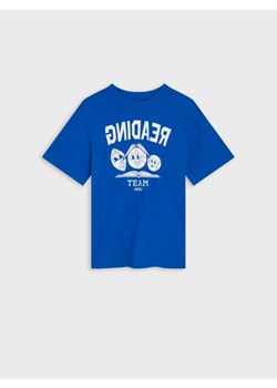 Sinsay - Koszulka z nadrukiem - niebieski ze sklepu Sinsay w kategorii T-shirty chłopięce - zdjęcie 161916238