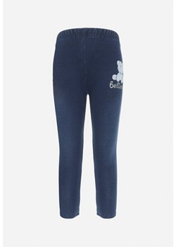 Niebieskie Legginsy z Gumką w Pasie Tobica ze sklepu Born2be Odzież w kategorii Spodnie dziewczęce - zdjęcie 161927275