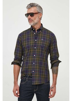 Barbour koszula bawełniana męska slim z kołnierzykiem button-down ze sklepu ANSWEAR.com w kategorii Koszule męskie - zdjęcie 161929346