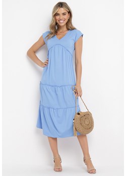 Niebieska Sukienka Zahille ze sklepu Born2be Odzież w kategorii Sukienki - zdjęcie 161933687
