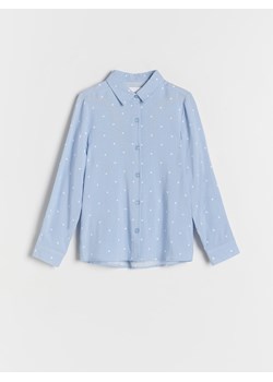 Reserved - Wiskozowa koszula w groszki - jasnoniebieski ze sklepu Reserved w kategorii Koszule chłopięce - zdjęcie 161936067