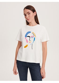 Reserved - Bawełniany t-shirt - wielobarwny ze sklepu Reserved w kategorii Bluzki damskie - zdjęcie 161936415
