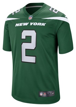 Męska koszulka meczowa do futbolu amerykańskiego NFL New York Jets (Zach Wilson) - Zieleń ze sklepu Nike poland w kategorii T-shirty męskie - zdjęcie 161944375