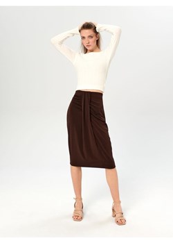 Sinsay - Spódnica mini - brązowy ze sklepu Sinsay w kategorii Spódnice - zdjęcie 161953246
