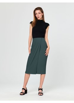 Sinsay - Spódnica midi prążkowana - zielony ze sklepu Sinsay w kategorii Spódnice - zdjęcie 161953247