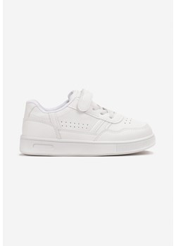 Białe Sznurowane Buty Sportowe typu Sneakersy Zapinane na Rzep Navimes ze sklepu born2be.pl w kategorii Buty sportowe dziecięce - zdjęcie 161957809