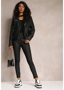 Czarne Spodnie Skinny High Waist Oveli ze sklepu Renee odzież w kategorii Spodnie damskie - zdjęcie 161963027