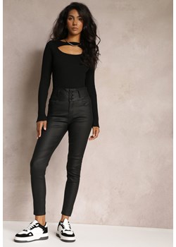 Czarne Spodnie Skinny High Waist Oveli ze sklepu Renee odzież w kategorii Spodnie damskie - zdjęcie 161963028