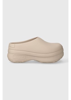 adidas Originals klapki Adifom Stan Smith Mule IE7052 damskie kolor beżowy na platformie ze sklepu PRM w kategorii Klapki damskie - zdjęcie 161963676