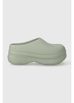 adidas Originals klapki Adifom Stan Smith Mule IE7053 damskie kolor zielony na platformie ze sklepu PRM w kategorii Klapki damskie - zdjęcie 161963678