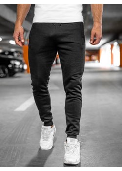 Czarne spodnie męskie joggery dresowe Denley XW06A ze sklepu Denley w kategorii Spodnie męskie - zdjęcie 161965906