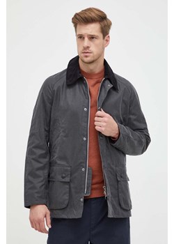 Barbour kurtka Ashby Wax Jacket męska kolor szary przejściowa MWX0339 ze sklepu ANSWEAR.com w kategorii Kurtki męskie - zdjęcie 161966145