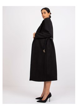 Oversizowy długi płaszcz damski - czarny ze sklepu 5.10.15 w kategorii Płaszcze damskie - zdjęcie 161972759