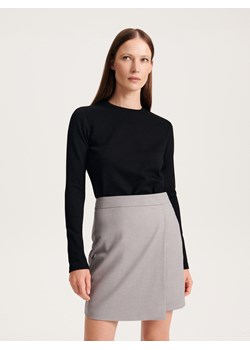 Reserved - Longsleeve z wiskozą - czarny ze sklepu Reserved w kategorii Bluzki damskie - zdjęcie 161977086