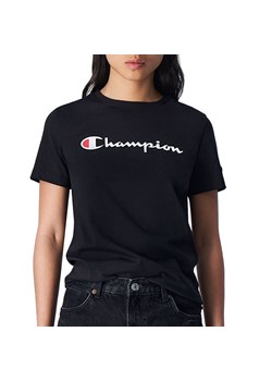 Koszulka Champion Big Script Logo Icon 116578-KK001 - czarna ze sklepu streetstyle24.pl w kategorii Bluzki damskie - zdjęcie 161977356
