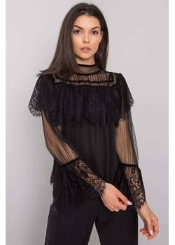 Czarna bluzka damska z koronką OCH BELLA ze sklepu 5.10.15 w kategorii Bluzki damskie - zdjęcie 161979256