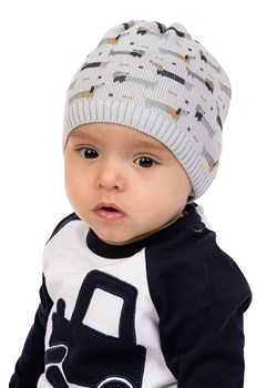 Czapka niemowlęca bawełniana w pieski ze sklepu 5.10.15 w kategorii Czapki dziecięce - zdjęcie 161979389