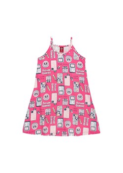 Różowa bawełniana sukienka dziewczęca na ramiączka ze sklepu 5.10.15 w kategorii Sukienki dziewczęce - zdjęcie 161983267