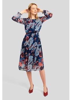 Sukienka z długim rękawem w kolorowe wzorki ze sklepu 5.10.15 w kategorii Sukienki - zdjęcie 161986885