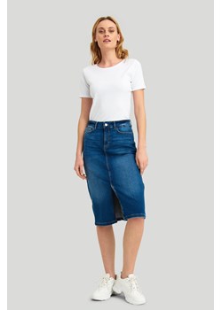 Ołówkowa spódnica jeansowa granatowa ze sklepu 5.10.15 w kategorii Spódnice - zdjęcie 161987178