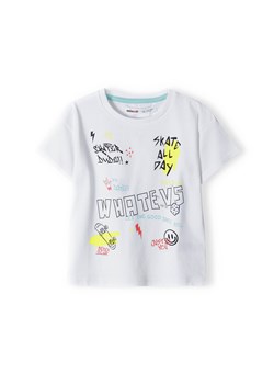 Biała koszulka bawełniana dla niemowlaka z nadrukiem ze sklepu 5.10.15 w kategorii Koszulki niemowlęce - zdjęcie 161987506