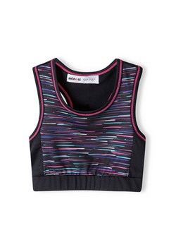 Czarny dopasowany top sportowy dla dziewczynki ze sklepu 5.10.15 w kategorii Bluzki dziewczęce - zdjęcie 161987607
