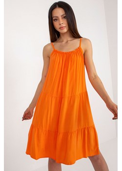 Pomarańczowa letnia sukienka z wiskozy OCH BELLA ze sklepu 5.10.15 w kategorii Sukienki - zdjęcie 161988677