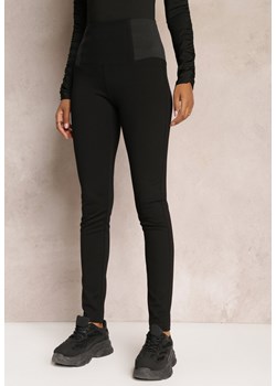 Czarne Legginsy High Waist z Szeroką Gumką w Talii Renume ze sklepu Renee odzież w kategorii Spodnie damskie - zdjęcie 161996126