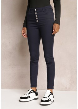 Granatowe Spodnie Skinny Winvienne ze sklepu Renee odzież w kategorii Spodnie damskie - zdjęcie 161996136