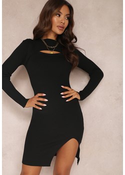 Czarna Sukienka Dzianinowa Kiromanne ze sklepu Renee odzież w kategorii Sukienki - zdjęcie 162000005