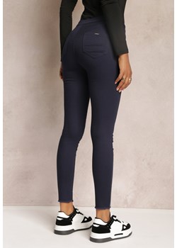 Granatowe Jeansy Skinny z Regularnym Stanem Vici ze sklepu Renee odzież w kategorii Jeansy damskie - zdjęcie 162000125