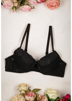 Czarny Biustonosz o Fasonie Push-Up Obszyty Koronką Avime ze sklepu Renee odzież w kategorii Biustonosze - zdjęcie 162000248