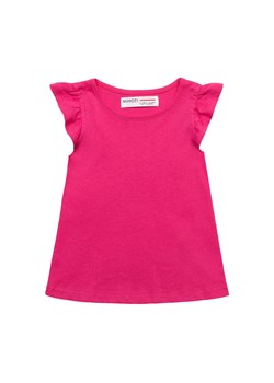 Różowa bluzka bawełniana dziewczęca z falbankami ze sklepu 5.10.15 w kategorii Bluzki dziewczęce - zdjęcie 162004545