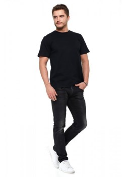 Bawełniany t -shirt męski z okrągłym dekoltem - 2 pak - czarny ze sklepu 5.10.15 w kategorii T-shirty męskie - zdjęcie 162011525