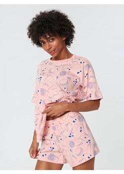 Sinsay - Piżama bawełniana - różowy ze sklepu Sinsay w kategorii Piżamy damskie - zdjęcie 162013875