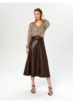 Sinsay - Bluzka z długimi rękawami - brązowy ze sklepu Sinsay w kategorii Spódnice - zdjęcie 162013879