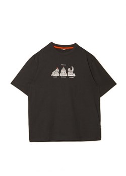 Cropp - Czarny t-shirt z grafiką - czarny ze sklepu Cropp w kategorii T-shirty męskie - zdjęcie 162024567